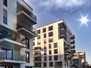 Obraz premium Nowy budynek mieszkalny w Niemczech