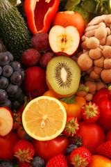 新鮮な野菜と果物