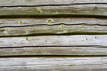 Weather beaten timber wall with wooden pattern