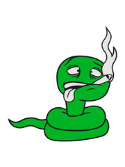 kiffen pothead smoke weed cannabis joint drugs cannabis marijuana bong snake comic cartoon funny