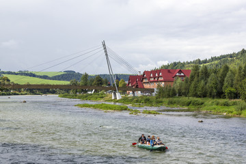 Footbridge over the river Dunajec, Poland/Slovakia