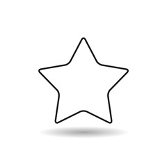 star with round corners black web icon