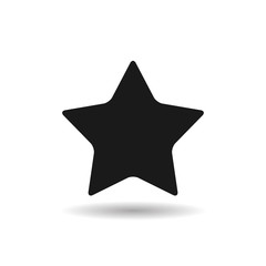 star with round corners black web icon