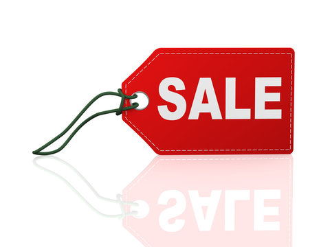 3d tag label word text sale