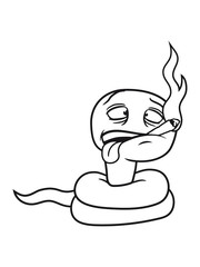 kiffen pothead smoke weed cannabis joint drugs cannabis marijuana bong snake comic cartoon funny