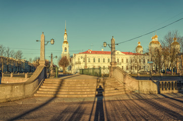 Красногвардейский мост ранним зимним утром.