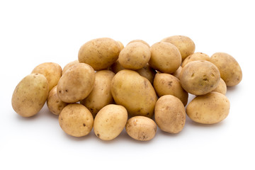 New potato isolated on white background.