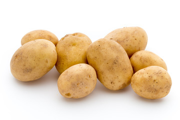 New potato isolated on white background.