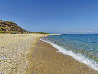 An almost deserted beach in Kefalonia