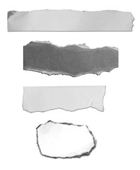 ripped in paper.