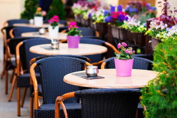 summer terrace in vintage style background