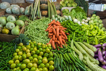 Fresh and organic vegetables at farmers market