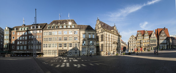 Town Hall on the Market Square in Bremen - obrazy, fototapety, plakaty