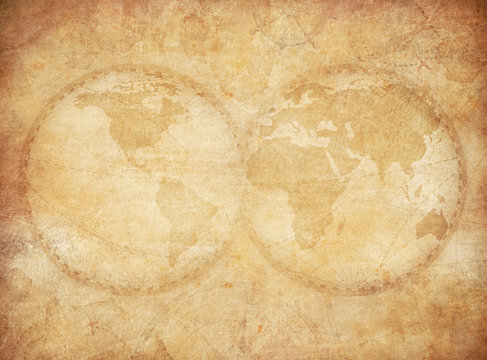 old vintage world map background