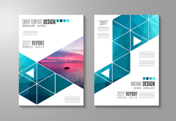Brochure template, Flyer Design or Depliant Cover for business