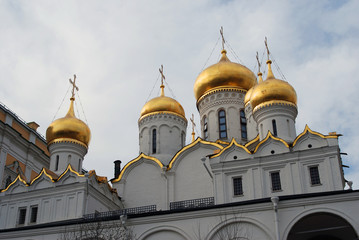 Moscow Kremlin. Annunciation cathedral. Color photo.