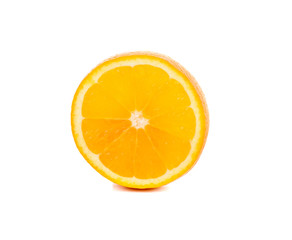 orange slices on white background