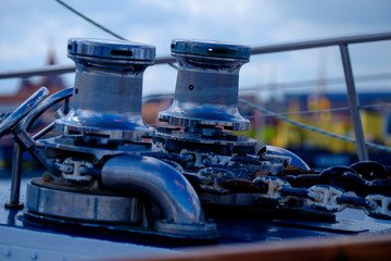 Großsegler, Tall Ship, mit Takelage, Tauwerk und Ruder