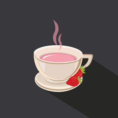 Cup of Hot Strawberry milk