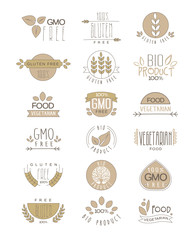Bio Products Set Of Labels