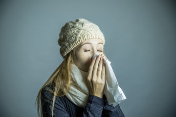 Erk&auml;ltung im Winter mit Schnupfen
