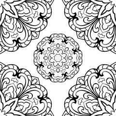Seamless pattern of mandala
