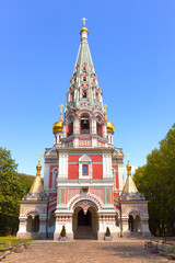 Fototapeta na wymiar orthodox church Nativity Memorial in Shipka, Bulgaria