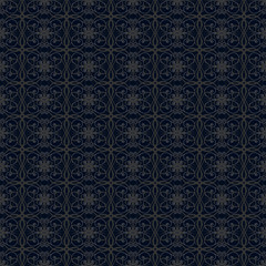 Vector delicate repeating pattern on black.