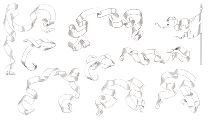 Fototapeta premium Big Set of Heraldic Banners