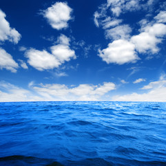 Blue sea water