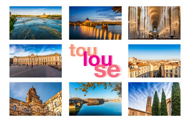 Carte postale de Toulouse, Midi-Pyrénées en France
