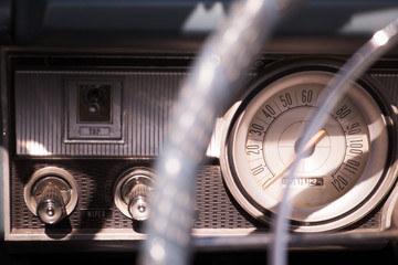 Retro car dashboard