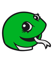 face head sweet little cute baby child snake comic cartoon girl