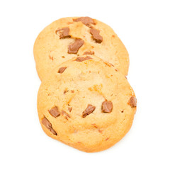 Chocolate Chip Cookie isolated on white