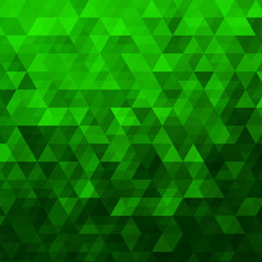 Fototapeta na wymiar Green Abstract Geometric Triangle Background - Vector IllustrationAbstract Polygon Vector Pattern 