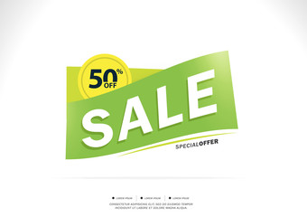 Super Sale and special offer. 50% off. Vector illustration.Theme color.
