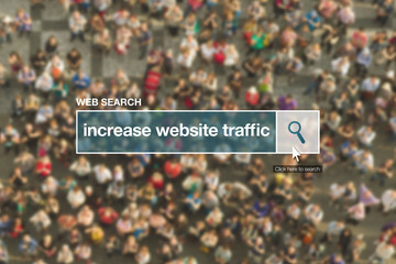 Increase website traffic web search bar glossary term