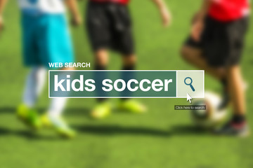 Kids soccer web search bar glossary term