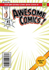 Comic Book Cover Template - 110523463