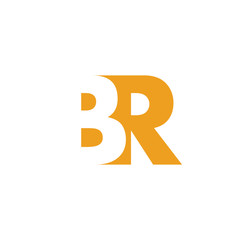 BR Logo | Vector Graphic Branding Letter Element | jpg, eps, path, web, app, art, ai | White Background - obrazy, fototapety, plakaty