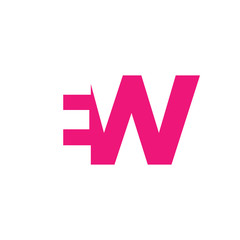 EW Logo | Vector Graphic Branding Letter Element | jpg, eps, path, web, app, art, ai | White Background