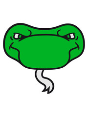 face head snake comic cartoon angry dangerous