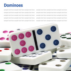 dominoes isolated on white background