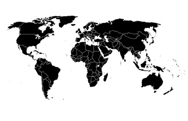 Silhouette Carte du Monde