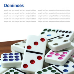 dominoes isolated on white background