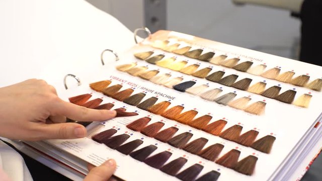 Six Rows of Hair Dye Samples