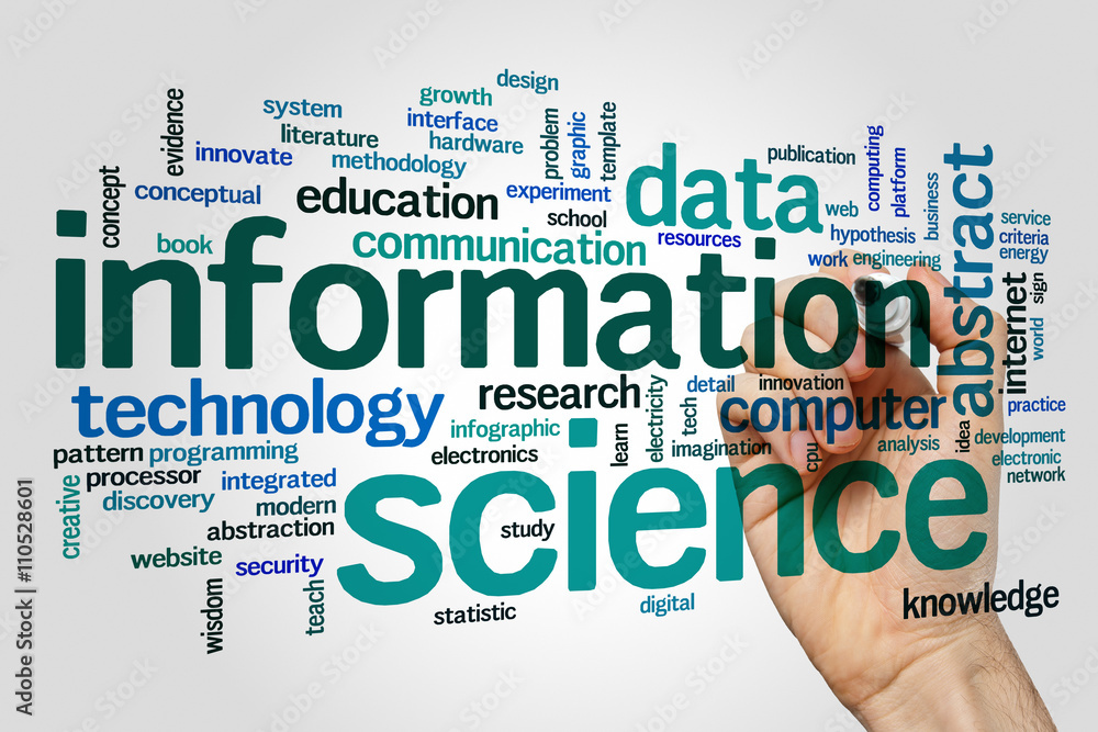 Poster Information science word cloud