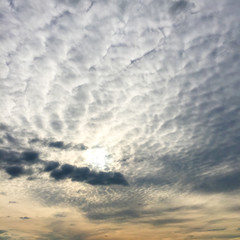 Evening sunset sky
