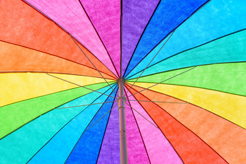 Rainbow Colored Umbrella Abstract Background