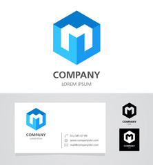 Letter M - Logo Design Element with Business Card - illustration


Vector Logotype Template 

